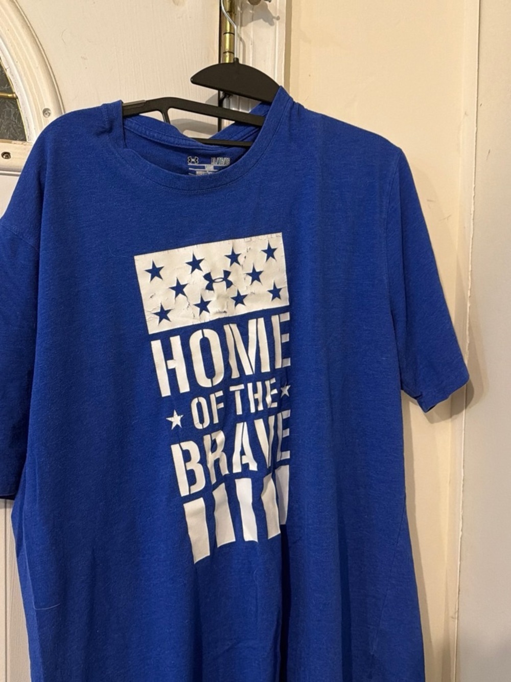 Under Armour Blue Graphic 'Home of the Brave' Short-Sleeve Tee